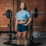 REFLECT CROP TOP BLUE