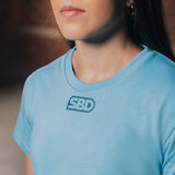 REFLECT CROP TOP BLUE